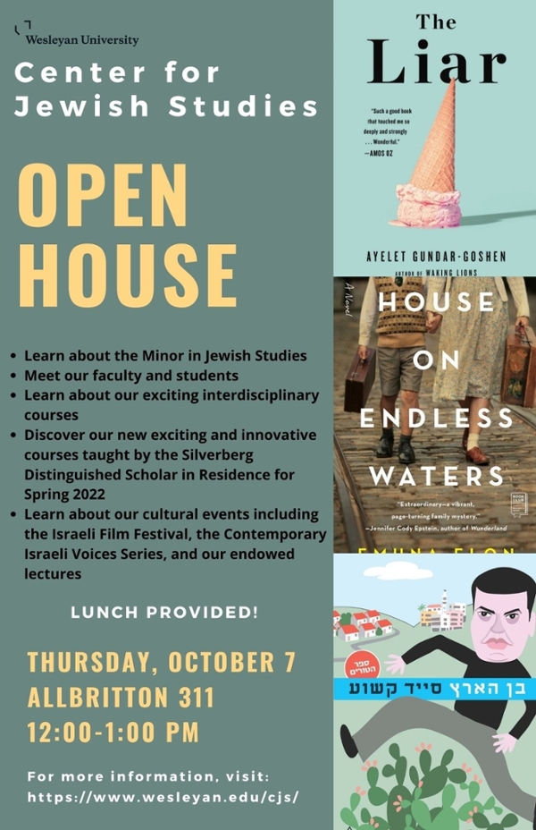 Center for Jewish Studies Open House 2021